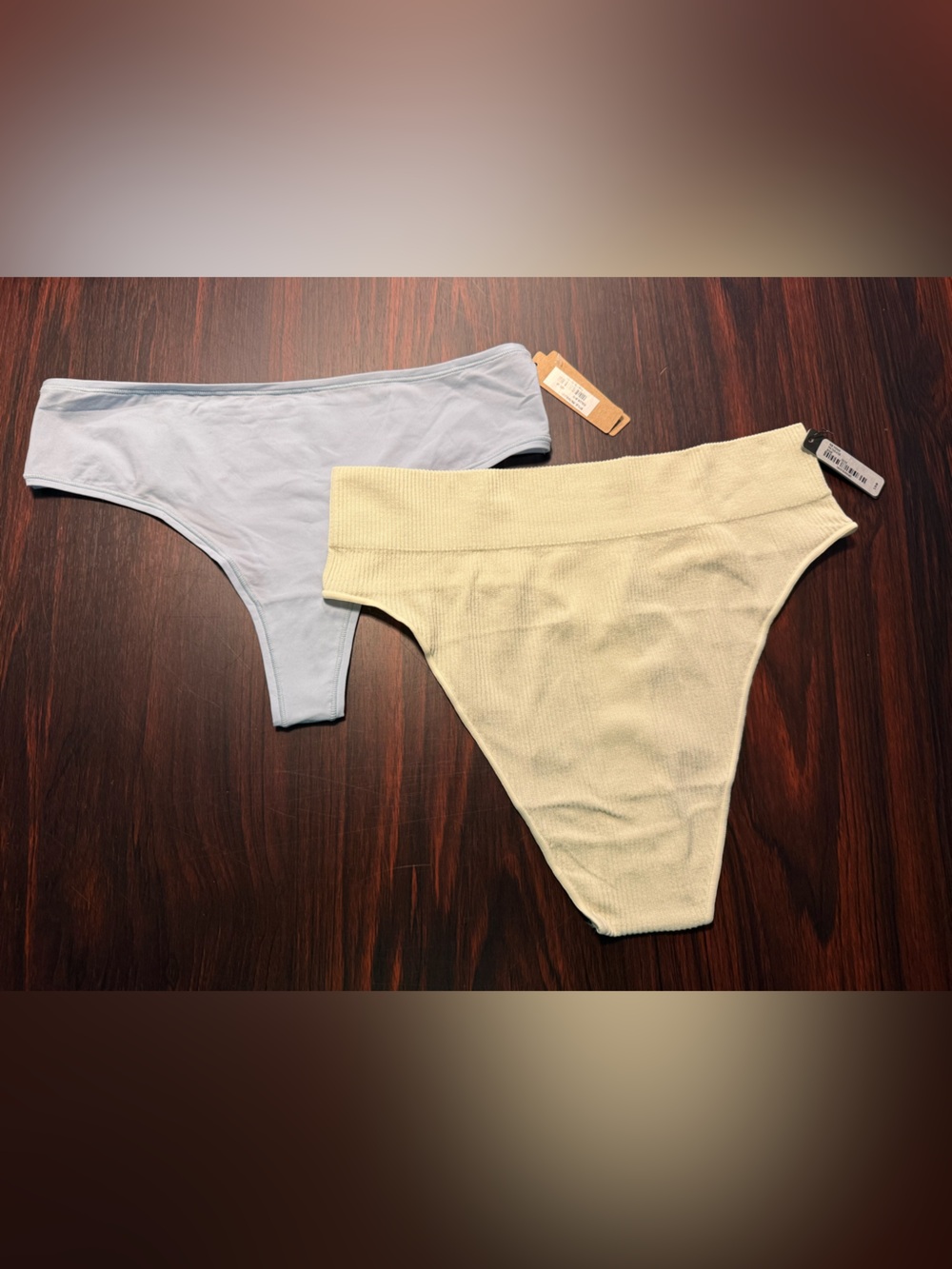 NWT Skims Bundle Of 2 Plus Size Thong Panties Underwear 2X/3X Blue Bone Sexy